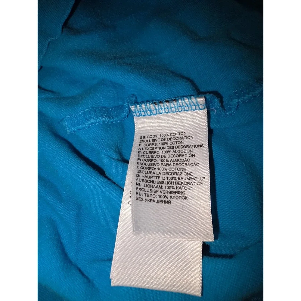 The North Face Mens Blue Long Sleeve Box Logo Graphic Tee Shirt Never Stop Small